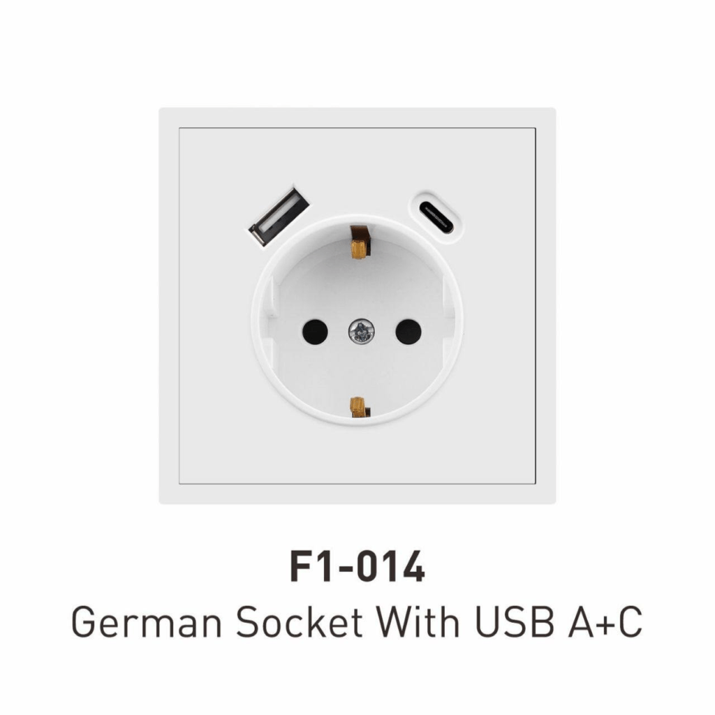 Розетка с разъемом USB+TPC белая