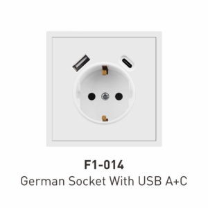 Розетка с разъемом USB+TPC белая