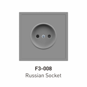 Розетка встраиваемая одинарная серая