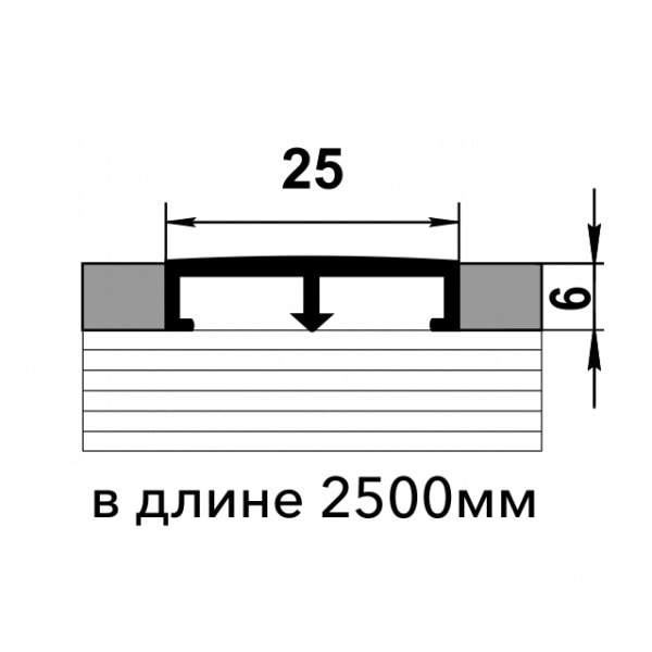 Бордюр-вставка ПП 01 2500 мм
